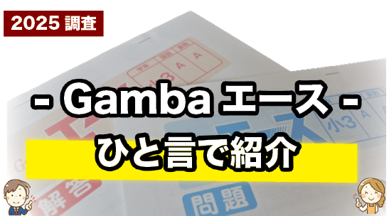 Gambaエースを一言で紹介しているページ