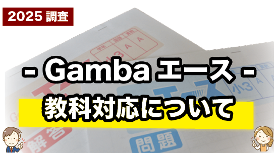 Gambaエースの対応教科について紹介するページ